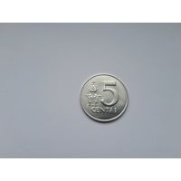 5 центов 1991 года. Литва.