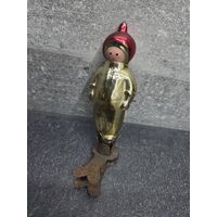 Елочная игрушка Космонавт на прищепке  СССР
