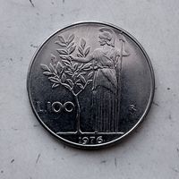 100 лир 1976 года Италия. Итальянская Республика.