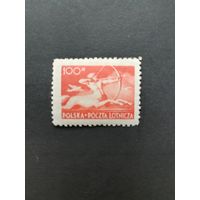 Польша 1948 Марка из серии "Кентавр" (чистая* с наклейкой) Mi.484 каталог 3.20 евро