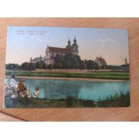 Открытка Краков - костёл на скатке.