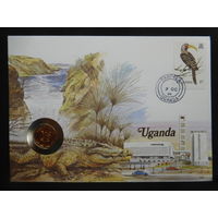 Уганда 1 шиллинг 1987 г конверт первого дня КПД