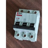 Автомат 4.5кА ВА47-29 3Р 10А С, EKF