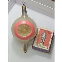 Наконечник на ёлку , винтаж , стекло , Шар , СССР . С рубля.