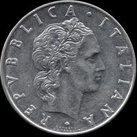 Италия 50 лир 1977 г. КМ#95.1 (14-13)