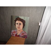 Картина Портрет Люды,худ.Соколовский 80-е г.картон/масло.