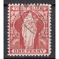 7.BrKCI. Великобритания. Колонии. Виргинские острова. Святая Урсула. 1899 г. 1P. Mi.#19.