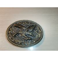 Декоративная, латунная пряга "Орёл", размер 9*7 см.