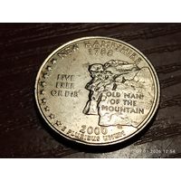 США 25 центов квотер 2002 Нью Хэмпшир