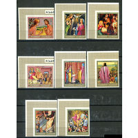 Фуджейра - 1970г. - Библейские сцены - 8 марок - полная серия, MNH, 3 марки с незначительным дефектом клея, 1 марка с маленькой точкой-повреждением клея [Mi 431 В - 438 В]. #O-Se-Z-1-6