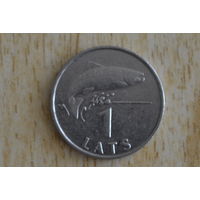 Латвия 1 лат 1992 с 1 руб