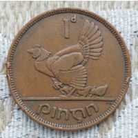 Ирландия 1 пени 1943 года. II Мировая война.
