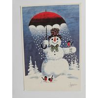 1987 Снеговик Зонт Финляндия С новым годом