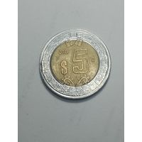 Мексика 5 песо  2011 года .