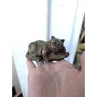 Лот С 1 РУБЛЯ! много лотов! Сувенирная фигурка Чеширский котик (старое золото)