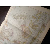 Юго-Восточная Азия карта начала 1900-х 31Х24 см