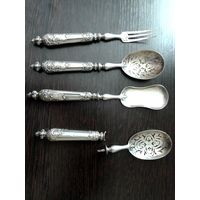 Столовые приборы серебро 950 пробы Франция Париж конец 19 начало 20 века