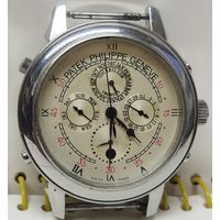 Крупные массивные комбинированые, многофункциональные часы "Pattek Philippe" автоподзавод+кварц (Реплика)