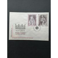 Польша 1988 КПД с полной серией марок "Хроники правителей Польши на картинах" (спецгашение) Mi.3178-3179 каталог 1.50 евро