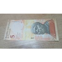 5 боливаров 03,02,2011 года Венесуэлы **669524(Разные даты выпуска)