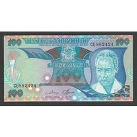 Танзания 100 шиллингов 1985 года. Без островов. Тип Р-11. Состояние UNC