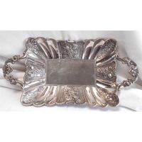 Визитница Поднос для визиток 40 х 20 см Серебрение