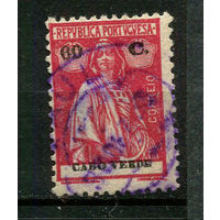Португальские колонии - Кабо-Верде - 1926 - Жница 60C перф. 12:11 1/2 - (есть тонкое место) - [Mi.202] - 1 марка. Гашеная.  (Лот 29Jw)-T9P1