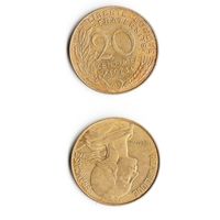 20 сантимов Франция 1973 год