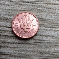 Werty71 Барбадос 1 цент 2002 Трезубец