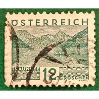 Австрия 1932. Пейзаж озера Траунзе с горами Верхняя Австрия