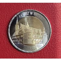 Польша 5 злотых 2025 Ратуша в Бжеге