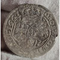 6 грошей, шестак 1667 года, Речь Посполитая, С РУБЛЯ! МНОГО ЛОТОВ С РУБЛЯ!