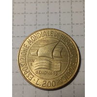 200 лир Италия 1992 год