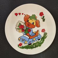 Тарелка настенная Пёсик на машине, ФФЗ Минск