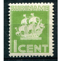 Нидерландские колонии - Суринам - 1936/39г. - нидерландский корабль, 1 с - 1 марка - MLH [Mi 178]. #3-WB-67-A-1