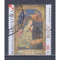[344] Хорватия 2006. Культура.Искусство. Живопись.Рождество. Одиночный выпуск.Гашеная марка.