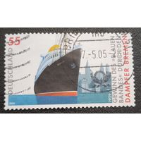 Лот 286. Германия (2004) Пассажирский Лайнер Бремен на фоне городского пейзажа Нью-Йорка DE2288