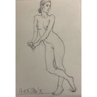 "Обнаженная натурщица" зарисовка а3