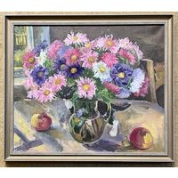 Берегейко О.Г "Осеннее окно", 2014г. Холст, масло. Размер 60х70 см.