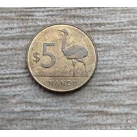 Werty71 Уругвай 5 песо 2011 Нанду