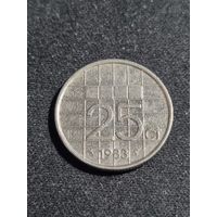 Нидерланды 25 центов 1983