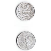 2 злотых Польша 1989 года