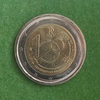 Италия 2 евро 2023 "100 лет военной авиации". UNC из ролла.