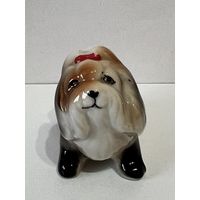 Фарфор.  Болонка. Статуэтка "Собачка"  (собака, щенок) 	 АУКЦИОН не с рубля без МПЦ.