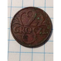 2 гроша Польша 1931 год