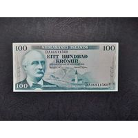100 крон 1961 года. Исландия.  vF+. Распродажа.