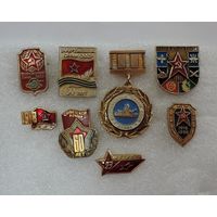 Значки "Слава ВС СССР" - 8 шт. Алюминий