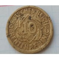10 пфеннигов 1924 года Германии