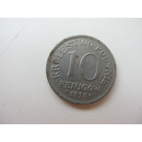 Польша 10 fenigow 1918