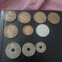 Сборный лот французских монет до 1945 года